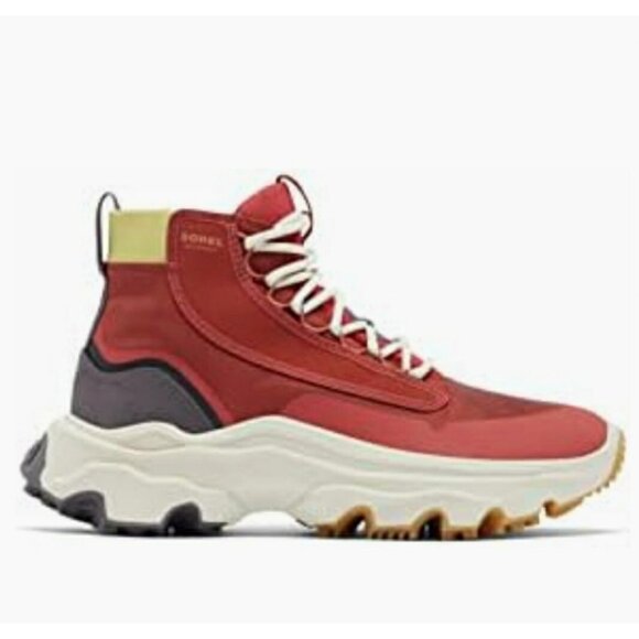 Sorel Kinetic Boots Breakthru Venture Mid WP Warp Red Womens US 12 - Picture 2 of 5